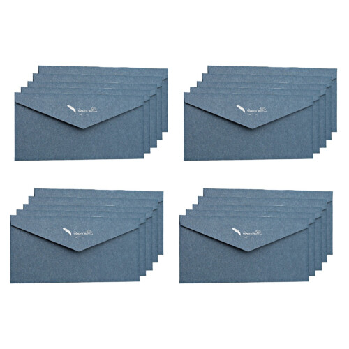 20 Pcs Retro Gilding Navy Wedding Invitation Envelopes 1
