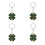 4Pcs Glitter Shamrock Keychain 8