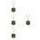 4Pcs Glitter Shamrock Keychain 10