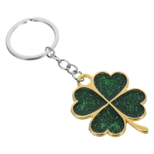 4Pcs Glitter Shamrock Keychain 1