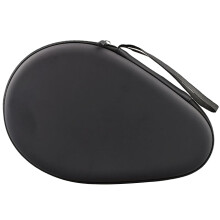 Table Tennis Racket Case Waterproof Zipper Enclosure Gourd Shape Ping Pong Paddle Storage Bag Black