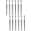 12 Pcs Angled Eyeliner Eye Shadow Concealer Makeup Brush 9