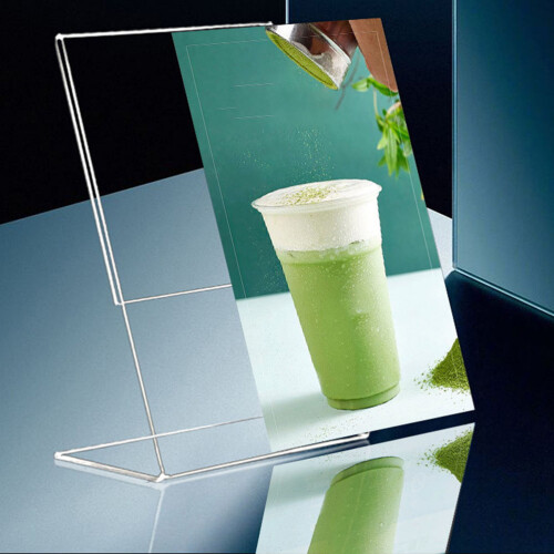 2Pcs Acrylic Sign Holder Desktop Display Stand Menu Storage Rack 1
