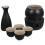 Ceramic Japanese Sake Serving Set With Warmer And Cups 3