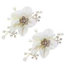 2 Pairs Wedding Flower Shoe Buckle Bride Rhinestone Clip Decoration