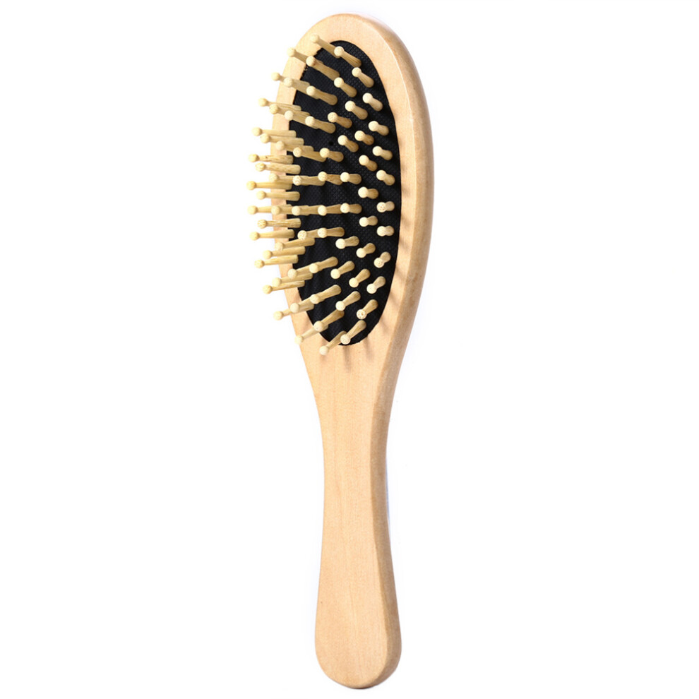 Inoomp 3Pcs Wooden Bamboo Hair Brush Spa Massager Antistatic