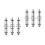 6 Pcs 1/4 To 3/8 Threaded Screw Adapter Spigot For Flash Light Stand 5