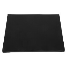 3Pcs Black Canvas Panels Cotton Wood Frame 20Cm