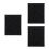 3Pcs Black Canvas Panels Cotton Wood Frame 20Cm 7