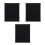 3Pcs Black Canvas Panels Cotton Wood Frame 20Cm 9