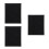 3Pcs Black Canvas Panels Cotton Wood Frame 20Cm 8