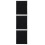 3Pcs Black Canvas Panels Cotton Wood Frame 20Cm 10