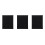 3Pcs Black Canvas Panels Cotton Wood Frame 20Cm 4
