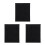 3Pcs Black Canvas Panels Cotton Wood Frame 20Cm 6