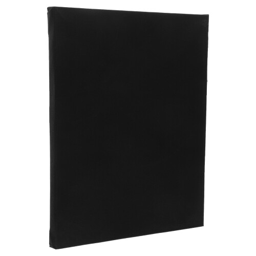 3Pcs Black Canvas Panels Cotton Wood Frame 20Cm 2