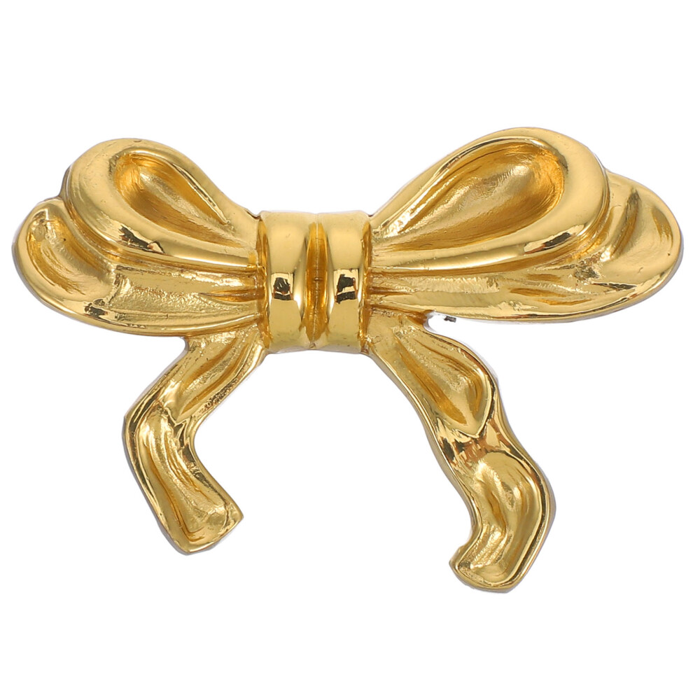 4Pcs Brass Bow Cabinet Knob Drawer Pull For Bedroom Nursery Furniture 033163305484