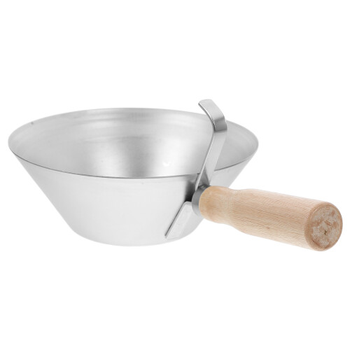 2Pcs Heavy Duty Mud Pan With Wood Handle For Drywall Plastering Cement 1