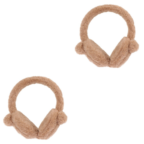 2 Pcs Decorative Ear Muff For Cold Protection Random Color 2