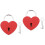 2 Pcs Zinc Alloy Mini Heart Padlock For Suitcase Security 4