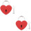 2 Pcs Zinc Alloy Mini Heart Padlock For Suitcase Security 6