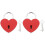 2 Pcs Zinc Alloy Mini Heart Padlock For Suitcase Security 2