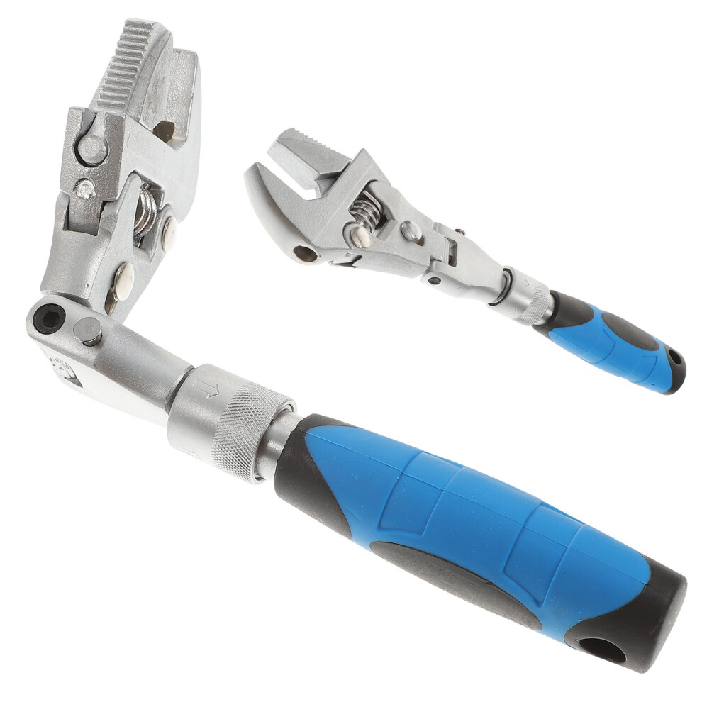 2Pcs Ratchet Wrench 180 Degree Rotation Household Repair Tool 033163393375