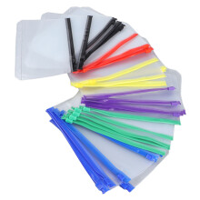 31 Stück A6 Mehrfarbige wasserdichte PVC-Reißverschlusstaschen 170x108mm