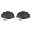 2Pcs Men Black Foldable Bamboo Fan With Fabric, Chinese Style Handheld 2