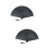 2Pcs Men Black Foldable Bamboo Fan With Fabric, Chinese Style Handheld 7