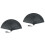 2Pcs Men Black Foldable Bamboo Fan With Fabric, Chinese Style Handheld 4