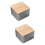 2Stk Quadratische Mit Bambusdeckel, Farbenfroher Aufbewahrer 7