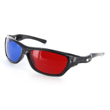 3D Glasses Red Blue Anaglyph Plastic Frame 1 Pair For Movies Universal Fit