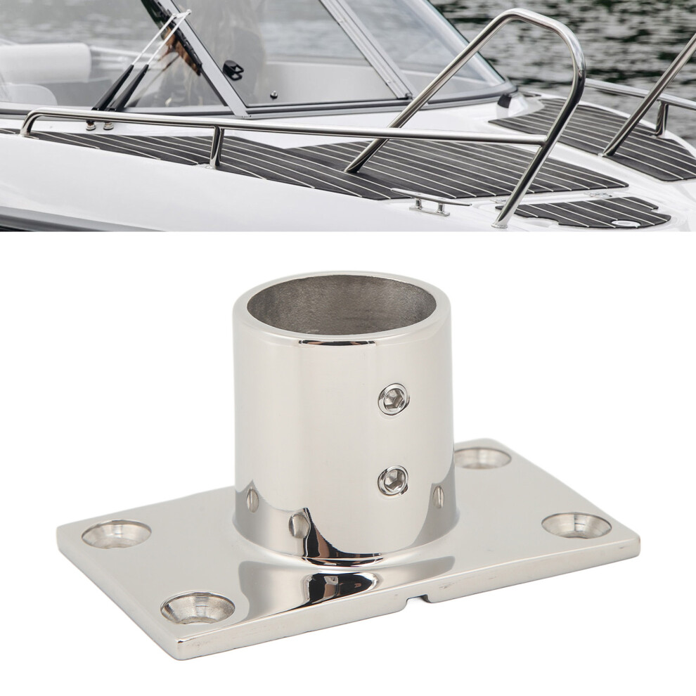 Boat Handrail Fitting Rectangular Base 90 25Mm/1In Rustproof Silver 8471352003513