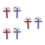 6 Pcs Holy Communion Cross Lapel Pin For Men Religious Suit Accessory 5