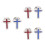 6 Pcs Holy Communion Cross Lapel Pin For Men Religious Suit Accessory 4