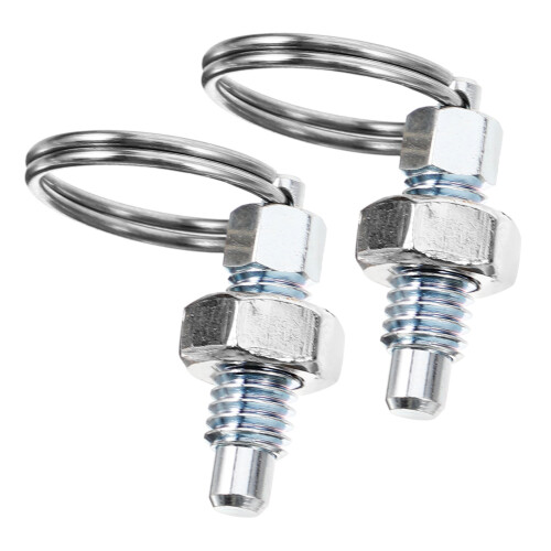 10Pcs Hand Retractable Spring Plunger with Pull Ring Durable Steel 1