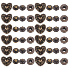 60 Sets Zinc Alloy Button Purse Buckle Snap Cartoon Wallet Closure