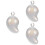 3Pièces Petites Magatama Blanches Pour Cadeaux 6