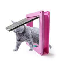 Cat Flap Door 4-Way Locking Pet Door for Interior Exterior Doors Gates and Frames Fits Cats and Small Dogs