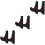 3 Pairs Of Baseball Bat Support Wood Display Holder Rack 7