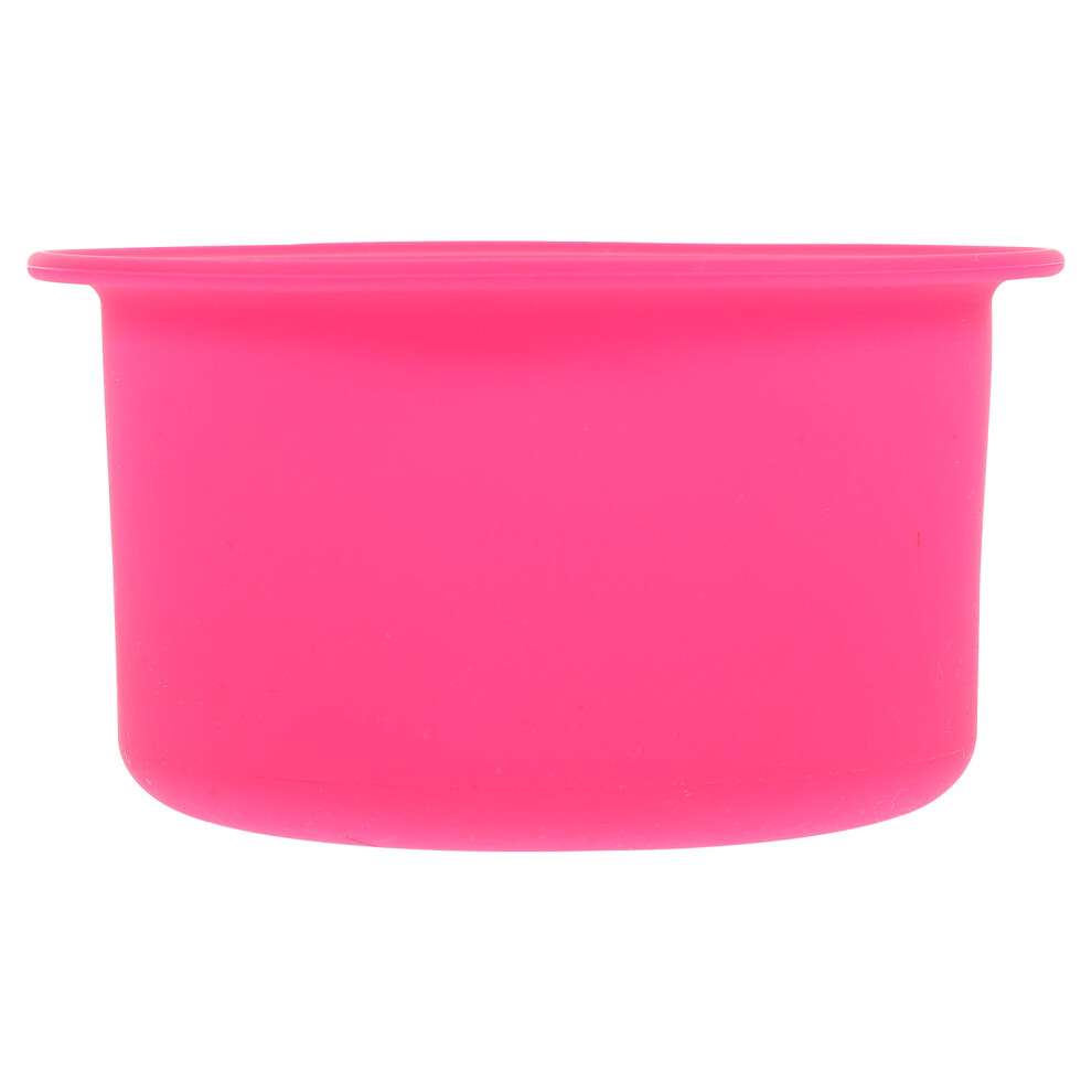 Artibetter Pink 5Pcs Silicone Wax Melting Pot Non-Stick Heater Inner Bowl