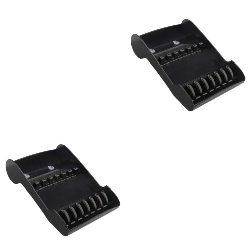 2Pcs Hairdressing Scissors Holder Stand Case For Salon Tools Black 2