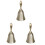 3Pcs Retro Hand Bell Portable Serving Bell For Bar Counter Dining Hall 2