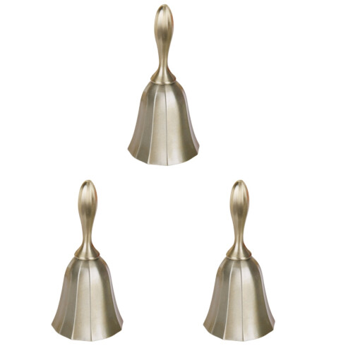 3Pcs Retro Hand Bell Portable Serving Bell For Bar Counter Dining Hall 1