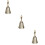 3Pcs Retro Hand Bell Portable Serving Bell For Bar Counter Dining Hall 9