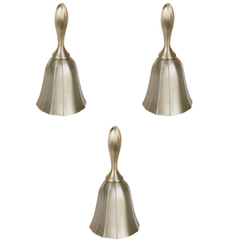 3Pcs Retro Hand Bell Portable Serving Bell For Bar Counter Dining Hall 2