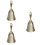 3Pcs Retro Hand Bell Portable Serving Bell For Bar Counter Dining Hall 7