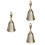 3Pcs Retro Hand Bell Portable Serving Bell For Bar Counter Dining Hall 6