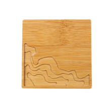 3Pcs Heat Insulated Bamboo Placemats Gradient Handmade Style 2