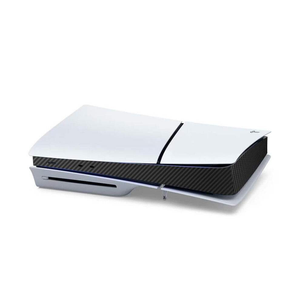 Console Side Protective Film Sticker For Ps5 Slim, Carbon Fiber Vinyl Wrap, Playstation 5 Slim Skin Decal Cover Black 9016109230287